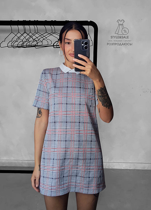 💞 модное короткое платье в клетку 💞