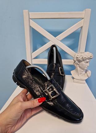 Лаковые лоферы paul green австрия кожаные мокасины туфли