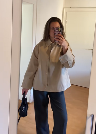 Бавовняна куртка/тренч з жилетом 2 в 1   оверсайз zara 3