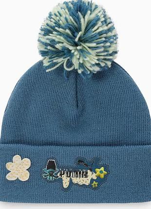 Дитяча шапка puma x trolls beanie блакитна осінь-зима.