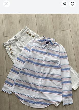 Брендова жіноча сорочка tommy hilfiger,женская рубашка,сорочка в смужку