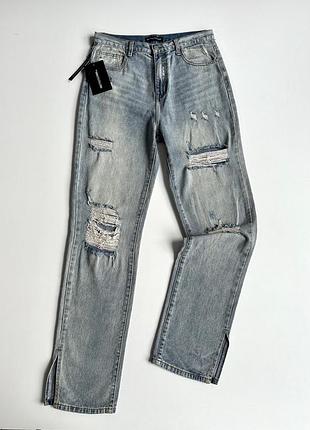 Джинси з ефектом зістарення prettylittlething