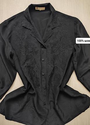 Винтажная шелковая блуза