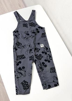 Дитячий джинсовий комбінезон з міккі маусом