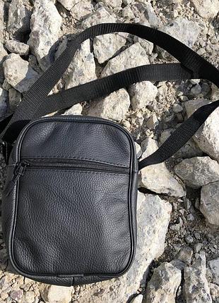 Якісна бананка з натуральної шкіри, сумка чоловіча - жіноча барсетка шкіряна