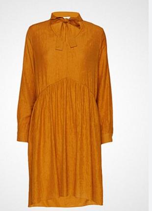 Платье миди с длинным рукавом оверсайз. вискоза denim hunter