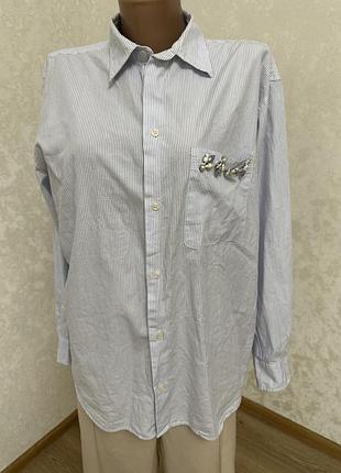 Котонова  сорочка в смужку zara