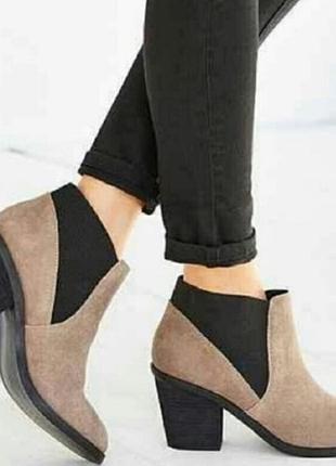 Замшевые женские ботильоны, челси urban outfitters