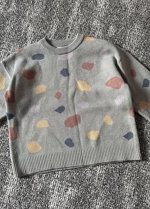 Светр теплий zara на дівчинку кофта світшот