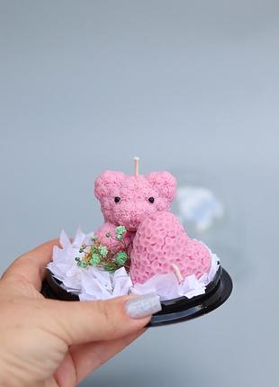 🌸аромасвечи из соевого воска – стильный подарок ручной работы, розовая