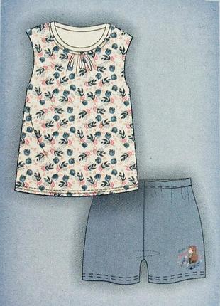 Дитяча літня піжама на дівчинку frozen - 15264