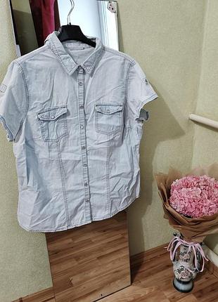 Футболка - рубашка на кнопках yessica размер l
