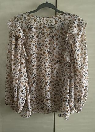 Блуза шифонова у квіти primark 20 розмір