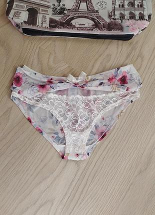 Очаровательные трусики кружево сеточка 40