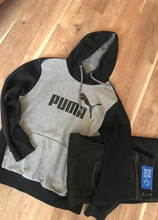 Світшот  худі толстовка кофта з капюшоном  puma оригінал