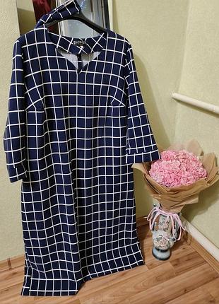 Меди платье в клетку fashion classic размер xxl