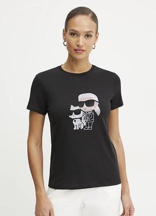 Хлопковая футболка karl lagerfeld оригинал