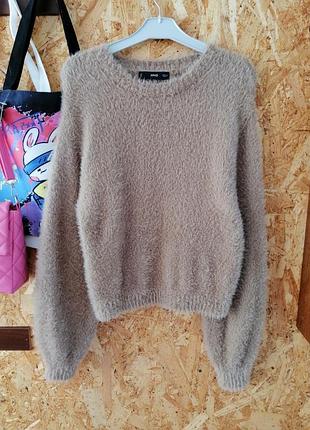 Блуза пушистый свитер травка от манго подойдет на размер xs m имеет аромат seconda