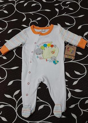 Повзунок чоловічок на дитину 0-3 місяців, фірми lily&amp;jack