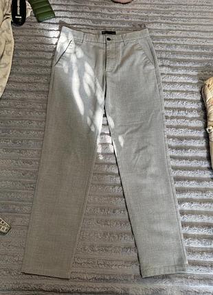 Сірі брюки  штани bershka straight fit
