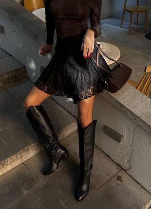 Кружевная юбка с воланами юбка кружево