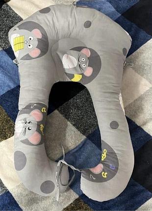 Подушка кокон для новонароджених ортопедична з бортиками для сну.