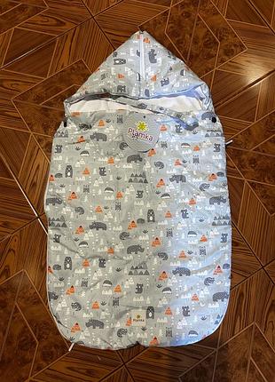 Конверт на виписку для новонароджених або в коляску plamka