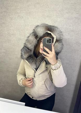 Бомбер з хутром блюфрост