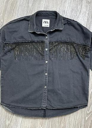 Джинсовая рубашка куртка