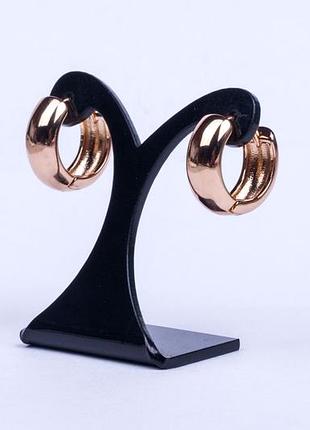 Сережки кільця жіночі, xuping, позолота 18к