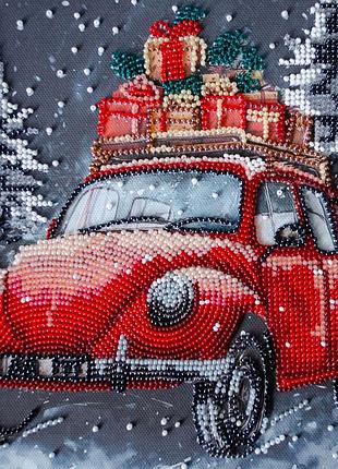 Набор-миди для вышивки бисером на натуральном художественном холсте "вяточная доставка"