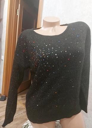 Блуза в стразах и пайетках