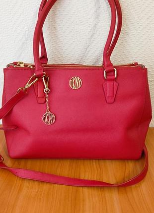 Dkny кожаная женская сумка тоут