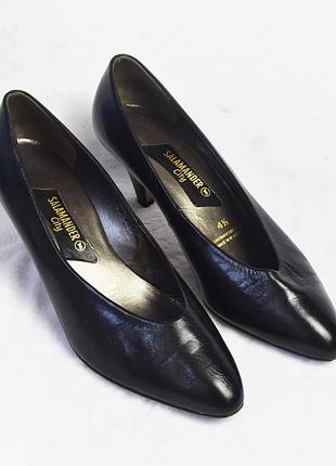 Черные винтажные кожаные туфли 37,5 salamander