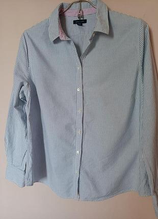 Lands end бавовняна сорочка у смужку