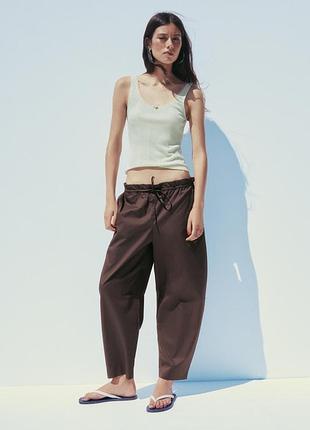 Хлопковые брюки zara