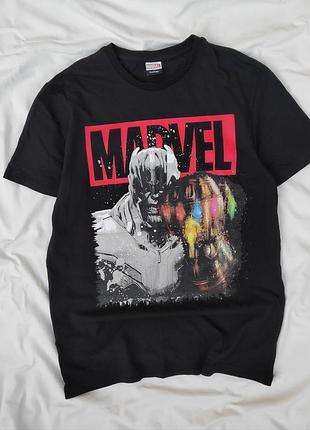 Хлопковая футболка с принтом марвел танос marvel ✨ george ✨ хлопок футболка перчатка бесконечности