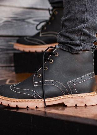 Мужские ботинки зимние south rebel black ❄️чоловічі черевики зимові2 фото