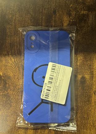 Чохол силіконовий синій на iphone xr