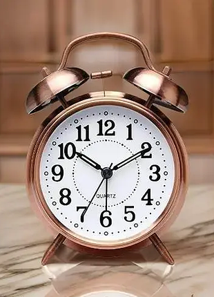 Будильник ретро мідний 12 см