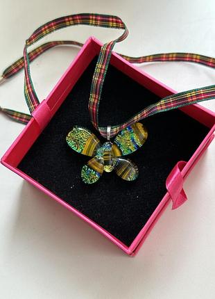 Кулон метелик зі скла