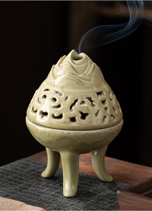 Куринька вулкан из селадоновой керамики