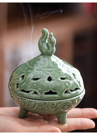 Куриника феникс из селедоновой керамики