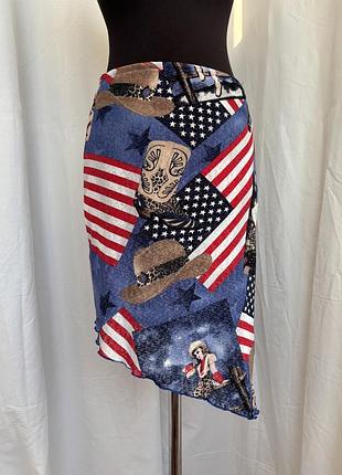 Спідниця юбка вінтаж 00х y2k сітка асиметрична принт мерилин монро