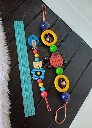 Деревянная растяжка на коляску тележка и держатель для соски