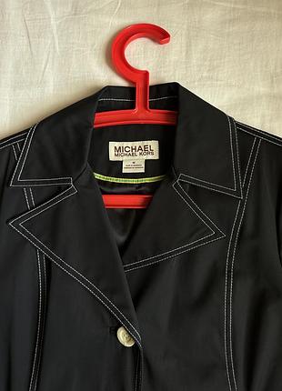 Плащ пальто тренч michael kors чорний з білою строчкою розмір м