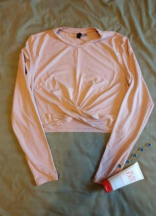 Кроп топ пудровый h&amp;m размер м