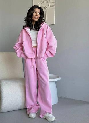 Теплий жіночий спортивний костюм на флісі