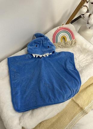 Классное пляжное пончо m&s, пляжное полотенце акула, пончо