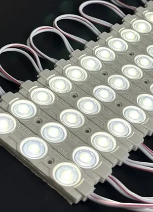 Светодиодный модуль 3 led 12v, 1,5 w ( лента 20 шт)